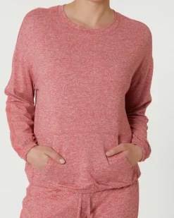 Meliertes Sport-Sweatshirt Ergeenomixx, Kängurutasche-KiK Onlineshop Fashion