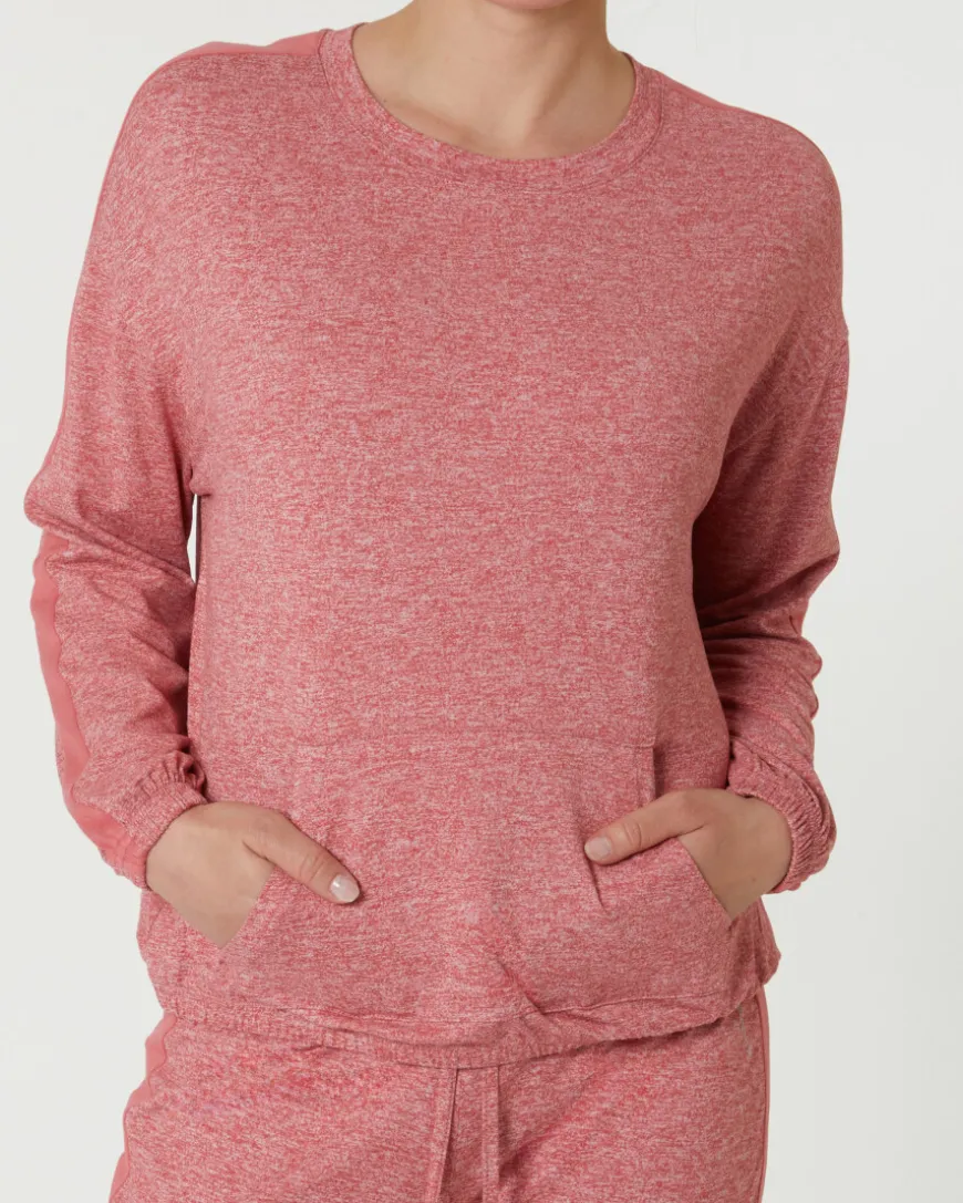 Meliertes Sport-Sweatshirt Ergeenomixx, Kängurutasche-KiK Onlineshop Fashion