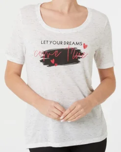 Meliertes T-Shirt Janina, Rundhalsausschnitt-KiK Onlineshop Store