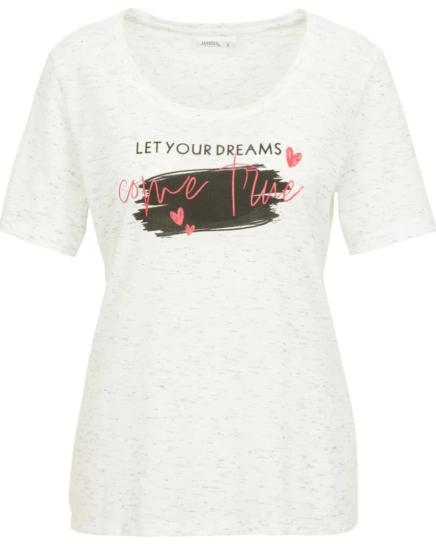 Meliertes T-Shirt Janina, Rundhalsausschnitt-KiK Onlineshop Store