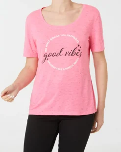 Meliertes T-Shirt Rundhalsausschnitt-KiK Onlineshop Store