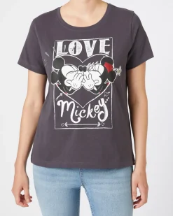 Mickey and Minnie Mouse T-Shirt Disney, Rundhalsausschnitt-KiK Onlineshop Fashion