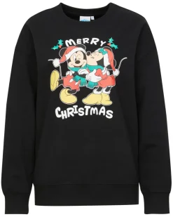 Mickey und Minnie Mouse Sweatshirt Weihnachten Rundhalsausschnitt-KiK Onlineshop Fashion
