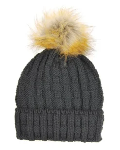 Mütze mit Bommel Janina, gefüttert-KiK Onlineshop Store