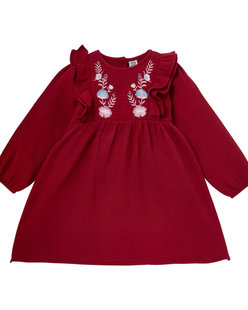 Musselin-Kleid in Rundhalsausschnitt-KiK Onlineshop Online