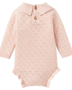 Newborn Strickbody mit Lochmuster Ergee, Knopfverschluss-KiK Onlineshop Flash Sale