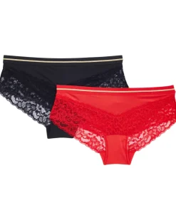 Pantys mit Kontraststreifen 2er-Pack, Janina, elastischer Bund-KiK Onlineshop Discount