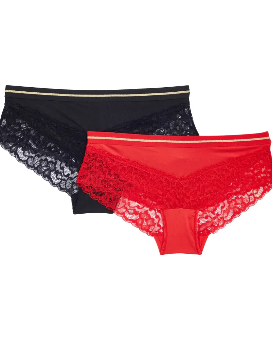 Pantys mit Kontraststreifen 2er-Pack, Janina, elastischer Bund-KiK Onlineshop Discount