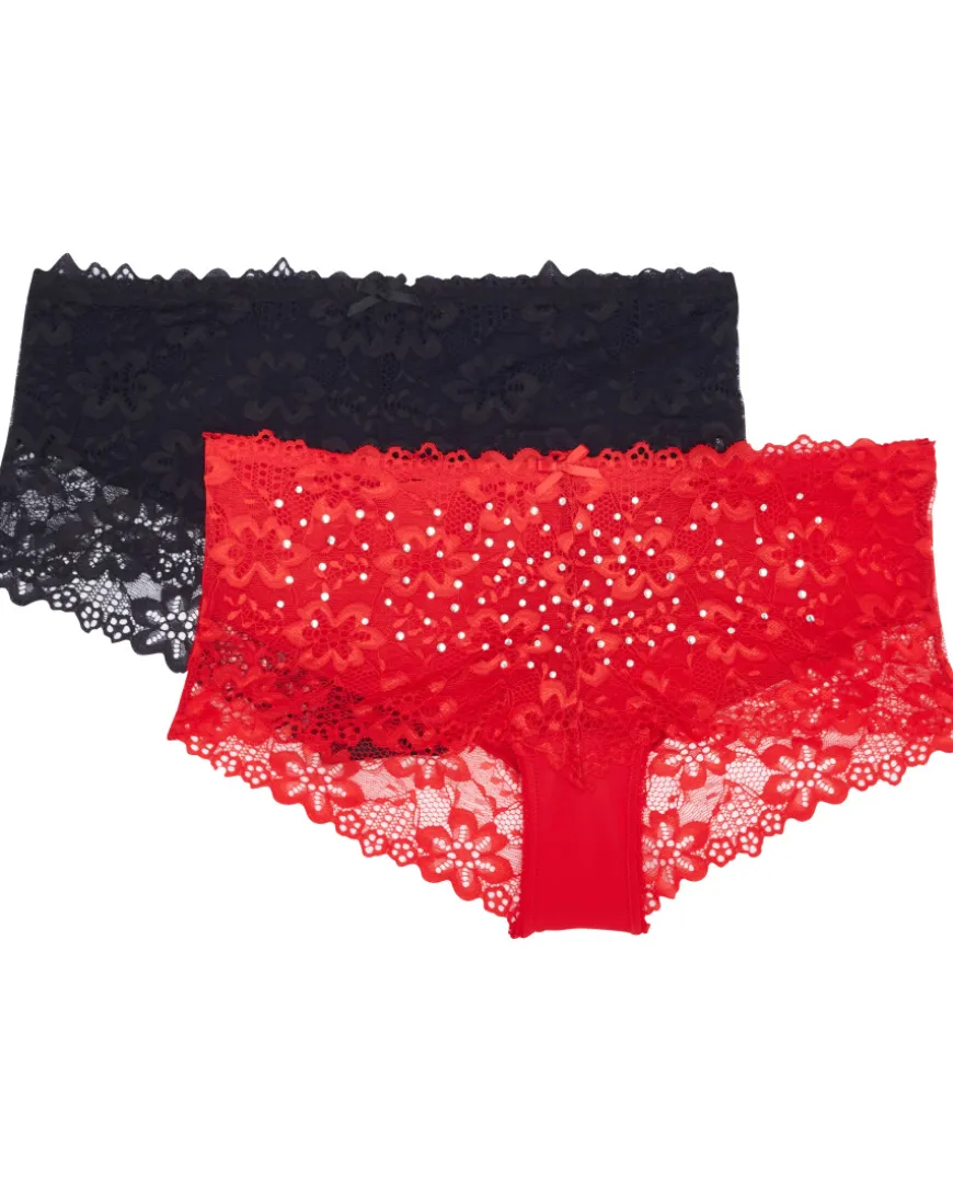 Pantys mit Strasssteinen 2er-Pack, Janina-KiK Onlineshop Store