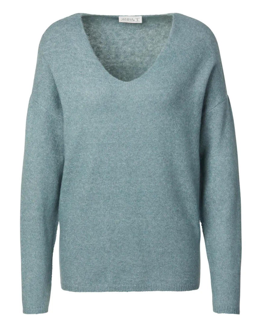 farbener Feinstrickpullover Janina, V-Ausschnitt-KiK Onlineshop Cheap