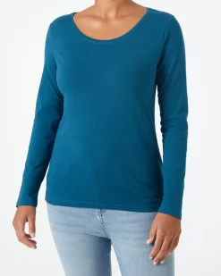 farbenes Langarmshirt Janina, Rundhalsausschnitt-KiK Onlineshop Store