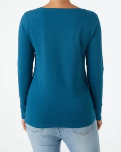 farbenes Langarmshirt Janina, Rundhalsausschnitt-KiK Onlineshop Store