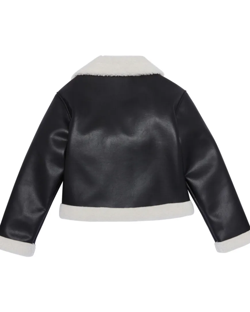 Pilotenjacke in Kunstlederoptik Y.F.K., Teddyfell-KiK Onlineshop Outlet