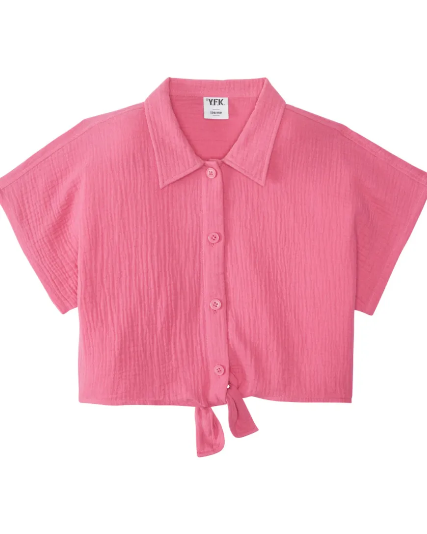 e Musselin-Bluse Y.F.K., Knotendetail-KiK Onlineshop Store