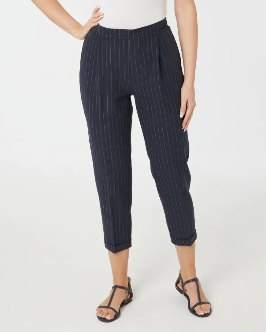 Pull-on-Hose mit Nadelstreifen Janina, teilelastischer Bund-KiK Onlineshop Hot