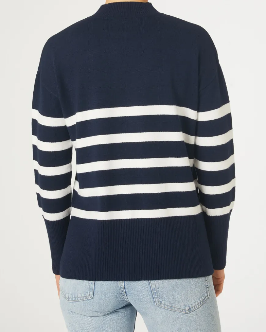 Pullover mit Streifenmuster Janina, Stehkragen-KiK Onlineshop Online