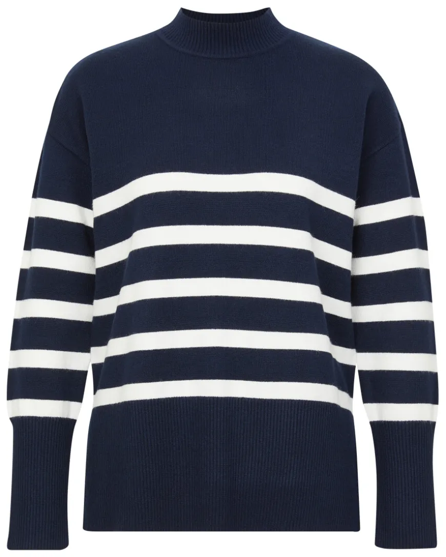 Pullover mit Streifenmuster Janina, Stehkragen-KiK Onlineshop Online