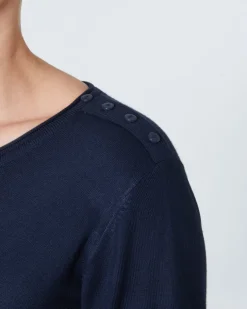 Pullover mit Zierknöpfen Janina, Rundhalsausschnitt-KiK Onlineshop Best Sale