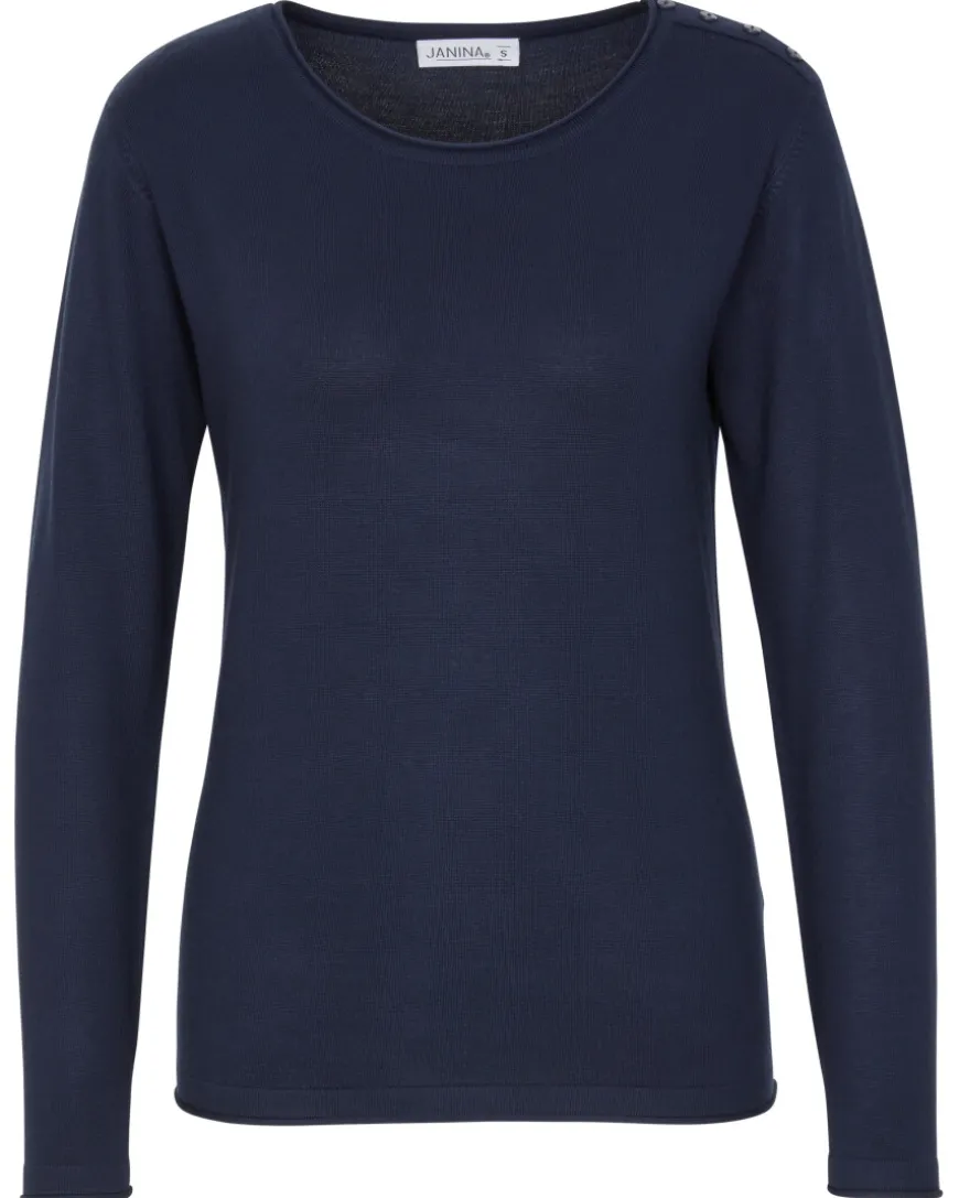 Pullover mit Zierknöpfen Janina, Rundhalsausschnitt-KiK Onlineshop Best Sale