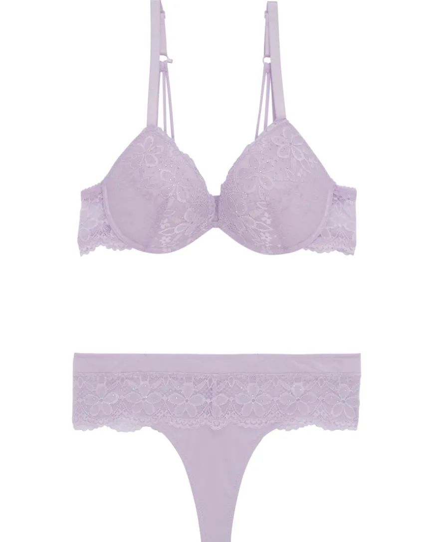Push-up-BH + String Janina, Strasssteine-KiK Onlineshop Discount