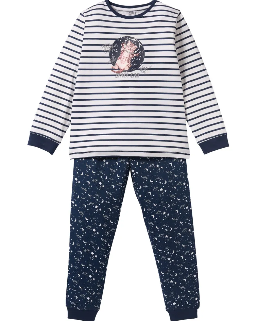 Pyjama mit Rippbündchen verschiedene Designs, 2-tlg. Set-KiK Onlineshop Cheap