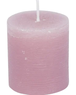 Rosa Rustikkerze 0,245 kg, ca. 6,8 x 7,5 cm-KiK Onlineshop Outlet