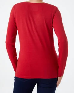 es Langarmshirt Janina, V-Ausschnitt-KiK Onlineshop Outlet