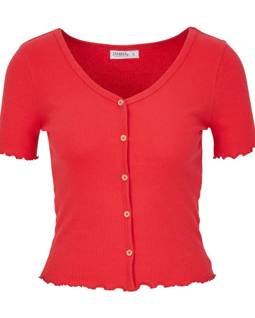 es T-Shirt Janina, Zierknopfleiste-KiK Onlineshop Fashion