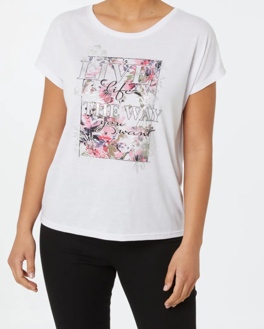 Schickes T-Shirt Janina, Rundhalsausschnitt-KiK Onlineshop Clearance