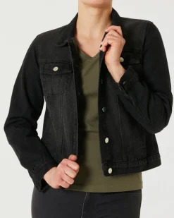 Schwarze Jeansjacke Janina, Seitentaschen-KiK Onlineshop Flash Sale