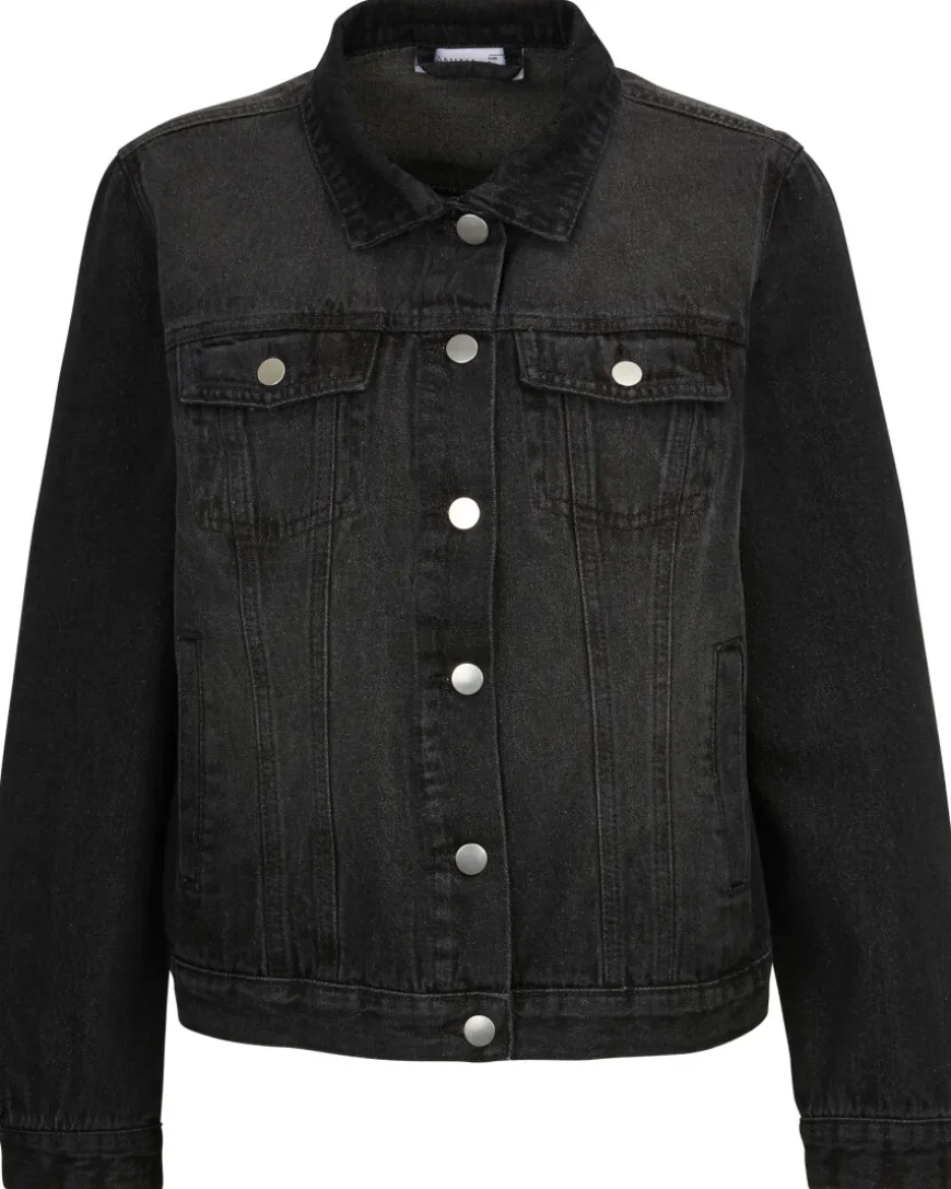 Schwarze Jeansjacke Janina, Seitentaschen-KiK Onlineshop Flash Sale