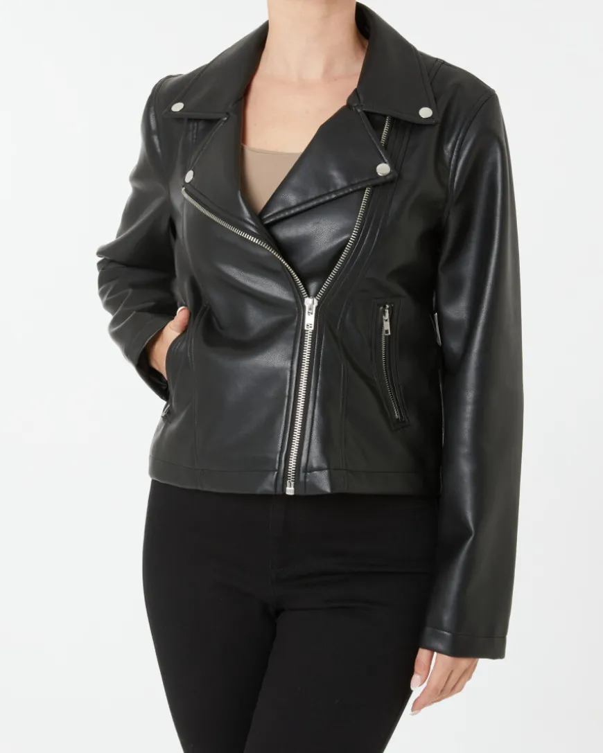 e Kunstlederjacke Janina, Biker-Style-KiK Onlineshop Best