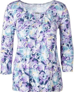 Shirt Blumen Janina, 3/4-Arm-KiK Onlineshop Discount