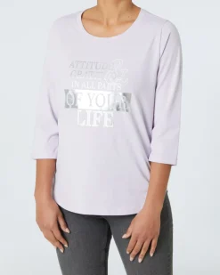 Shirt mit 3/4-Arm Janina, Rundhalsausschnitt-KiK Onlineshop Discount