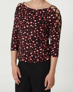 Shirt mit 3/4-Arm Janina, verschiedene Designs-KiK Onlineshop Online