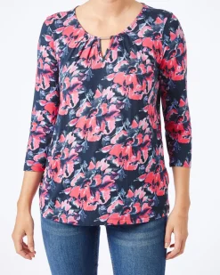 Shirt mit Cut-out Janina, 3/4-Arm-KiK Onlineshop Cheap