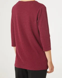 Shirt mit Glitzerfäden Janina, 3/4-Arm-KiK Onlineshop Best Sale