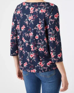 Shirt mit Rundhalsausschnitt Janina, 3/4-Arm-KiK Onlineshop Shop