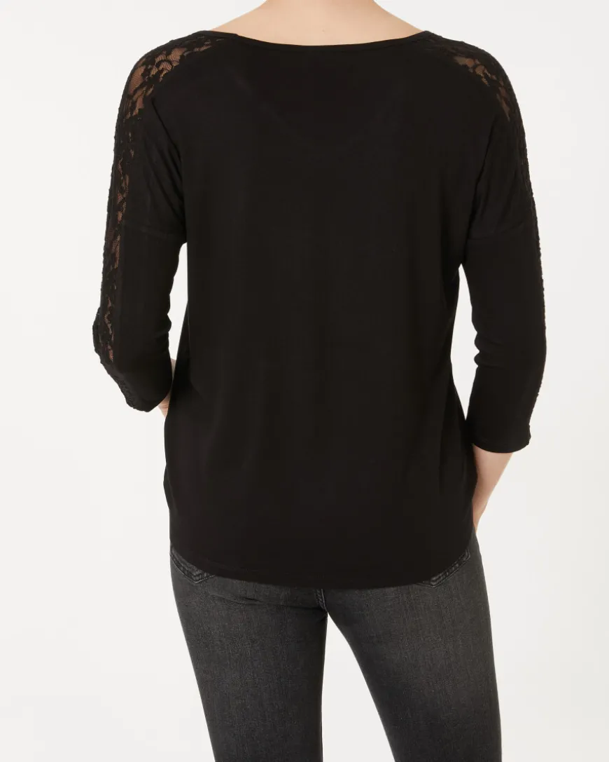 Shirt mit Spitze an den Ärmeln Janina, 3/4-Arm-KiK Onlineshop Cheap