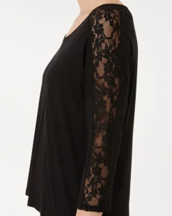 Shirt mit Spitze an den Ärmeln Janina, 3/4-Arm-KiK Onlineshop Cheap