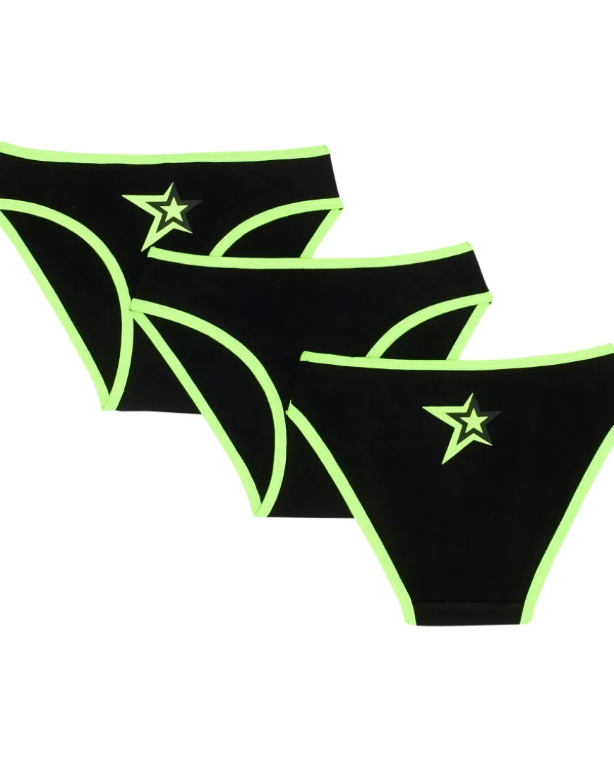 Slips Neon 3er-Pack, Y.F.K., verschiedene Designs-KiK Onlineshop Discount