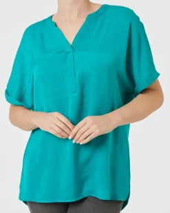 es Blusenshirt Janina, Y-Ausschnitt-KiK Onlineshop Outlet