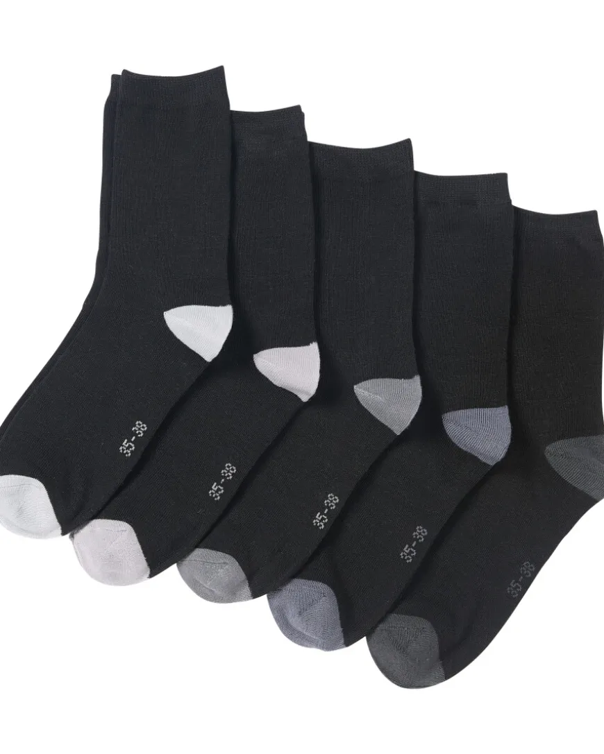 Socken mit farbigen Akzenten 5er-Pack, Janina-KiK Onlineshop Hot