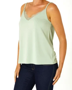Spaghettitop mit Spitze Janina, V-Ausschnitt-KiK Onlineshop Online