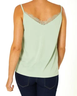 Spaghettitop mit Spitze Janina, V-Ausschnitt-KiK Onlineshop Online