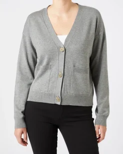 Strickjacke in Melange Janina, Knopfleiste-KiK Onlineshop Cheap