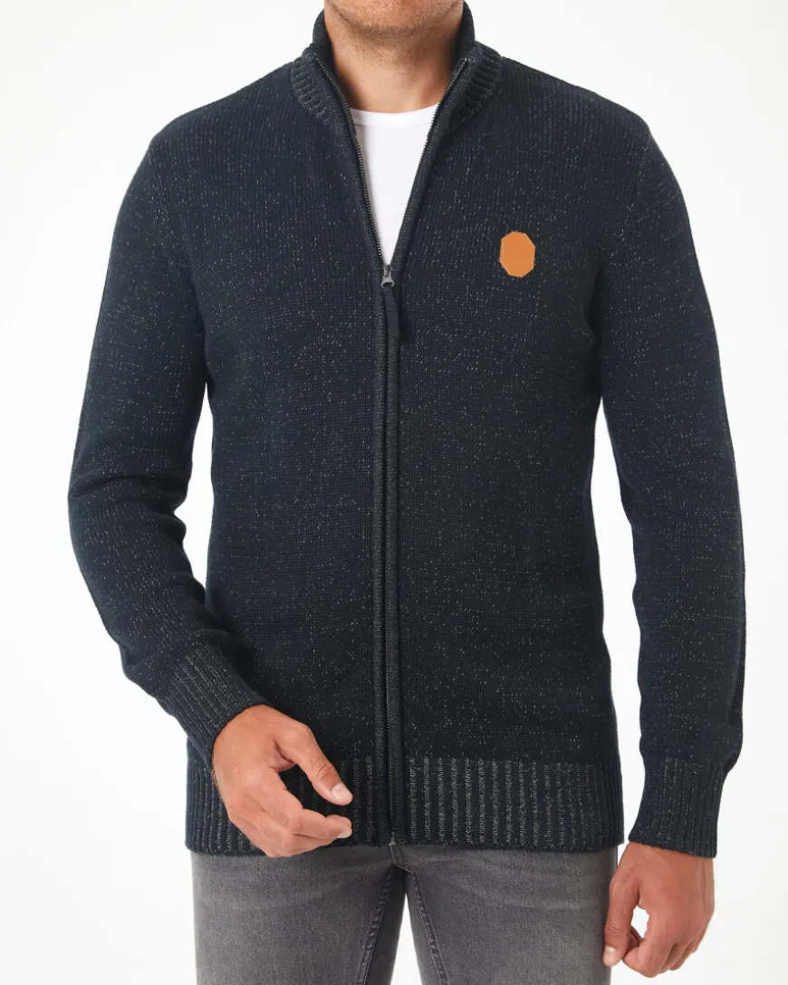 Strickjacke mit Patch X-Mail, Reißverschluss-KiK Onlineshop Best Sale