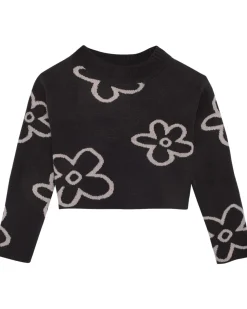 Strickpullover Blumen Y.F.K., Rundhalsausschnitt-KiK Onlineshop Flash Sale