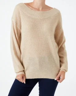 Strickpullover in Beige Janina, Carmen-Ausschnitt-KiK Onlineshop Online