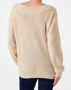 Strickpullover in Beige Janina, Carmen-Ausschnitt-KiK Onlineshop Online